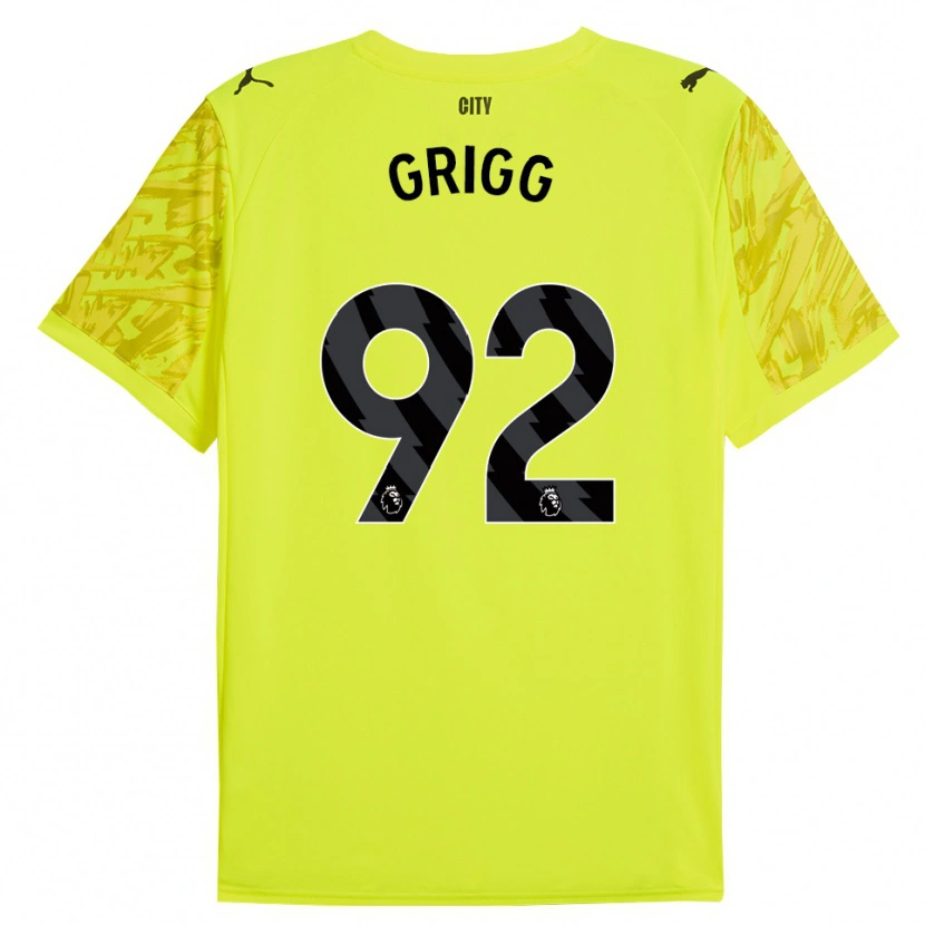 Danxen Män Finley Grigg #92 Gul Orange Svart Målvaktströja 2025/26 T-tröja