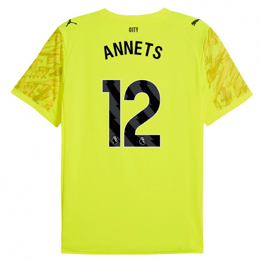 Danxen Män Eve Annets #12 Gul Orange Svart Målvaktströja 2025/26 T-tröja