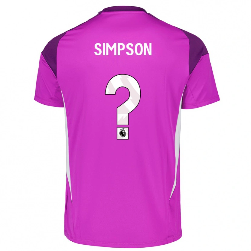 Danxen Män Carrie Simpson #0 Lila Vit Målvaktströja 2025/26 T-tröja