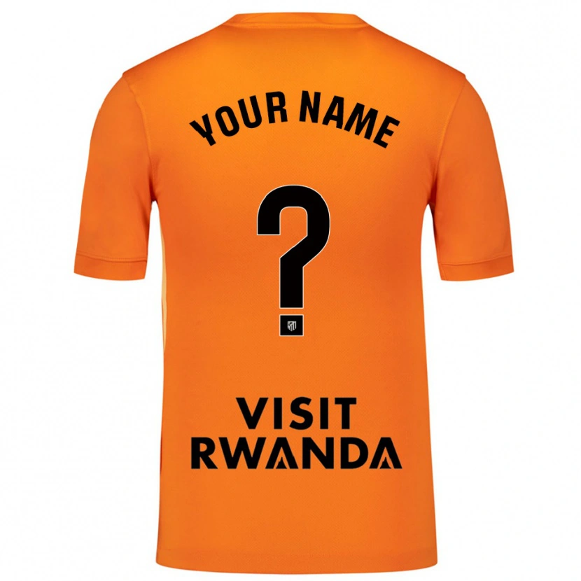 Danxen Män Atletico Madrid Orange Svart Målvaktströja 2025/26 T-tröja