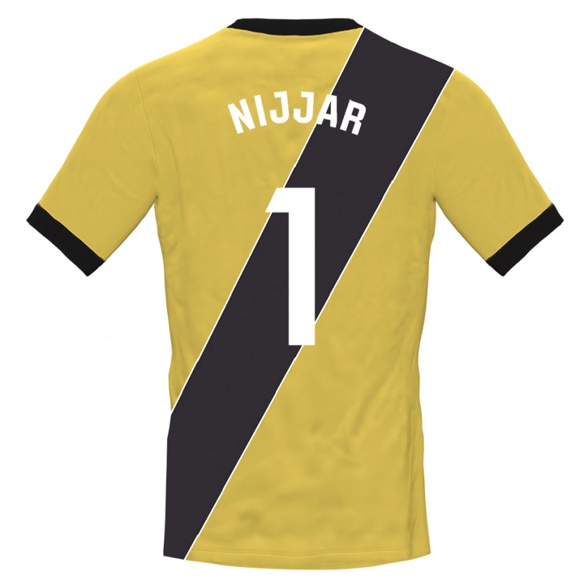 Danxen Män Tejpal Nijjar #1 Gul Svart Målvaktströja 2025/26 T-tröja