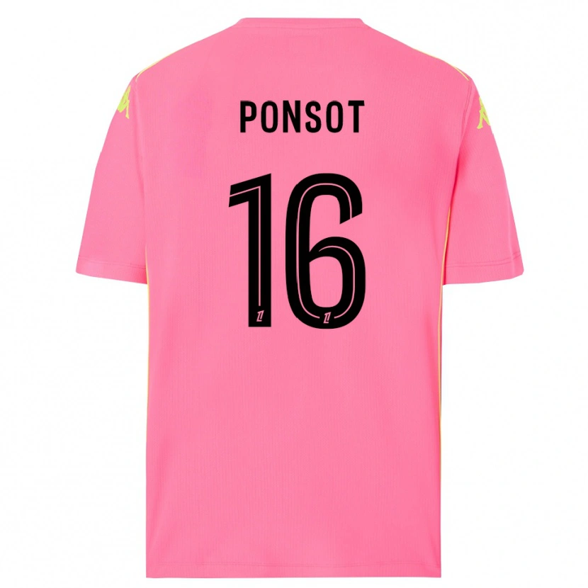 Danxen Män Martin Ponsot #16 Hot Pink Svart Målvaktströja 2025/26 T-tröja
