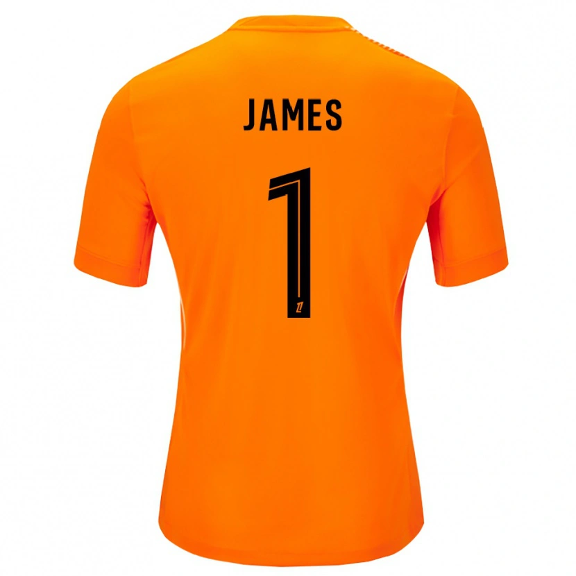 Danxen Män Martin James #1 Orange Svart Målvaktströja 2025/26 T-tröja