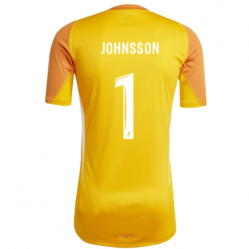 Danxen Män Karl-Johan Johnsson #1 Orange Vit Målvaktströja 2025/26 T-tröja