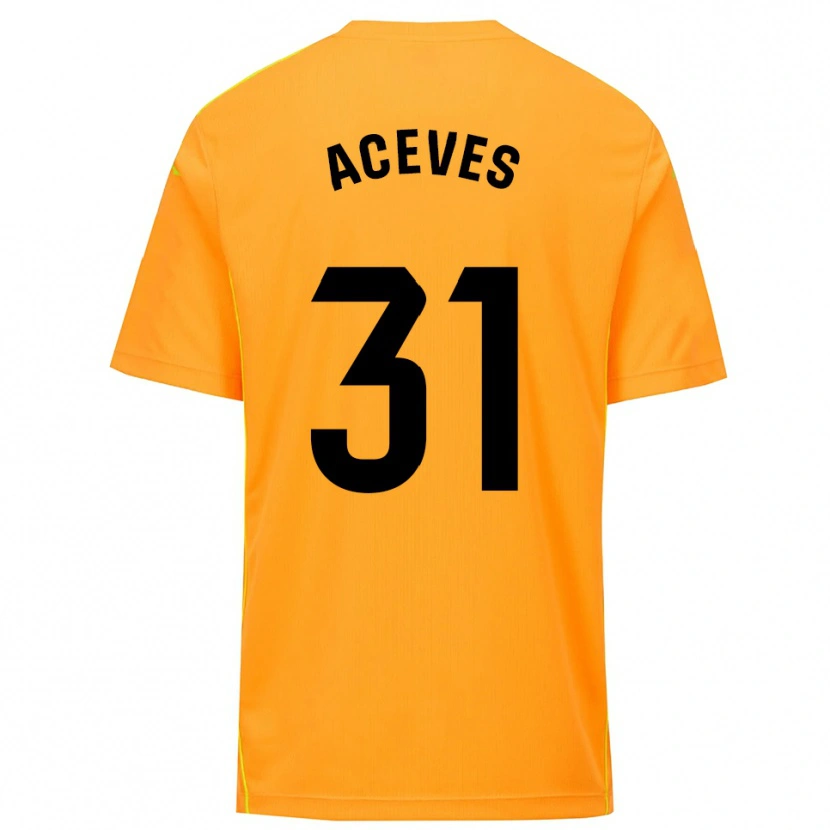 Danxen Män Álvaro Aceves #31 Orange Svart Målvaktströja 2025/26 T-tröja
