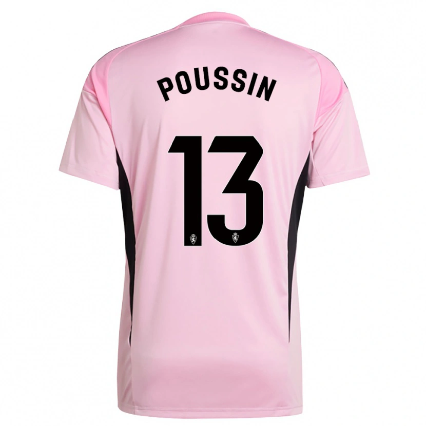 Danxen Män Gaëtan Poussin #13 Ljus Rosa Svart Målvaktströja 2025/26 T-tröja