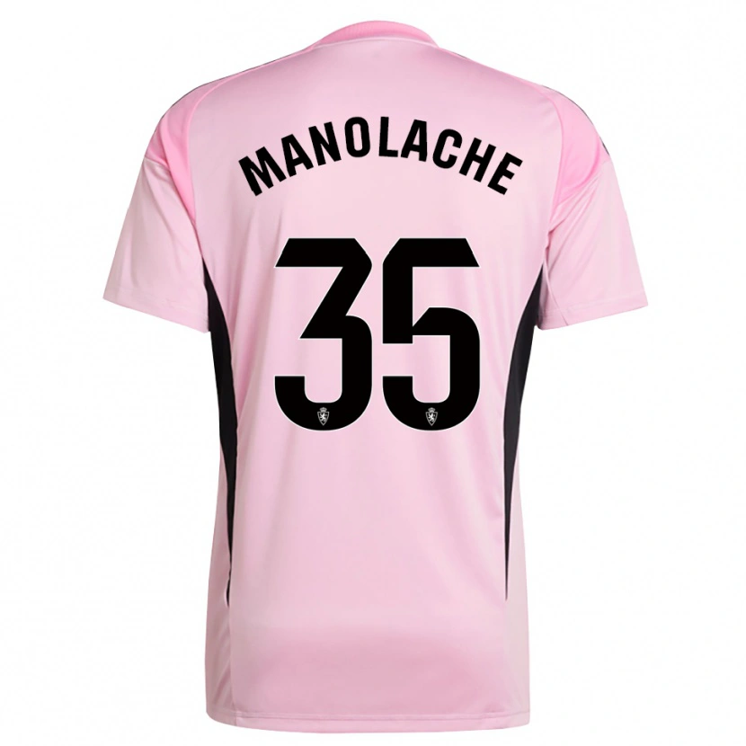 Danxen Män Marcos Manolache #35 Ljus Rosa Svart Målvaktströja 2025/26 T-tröja