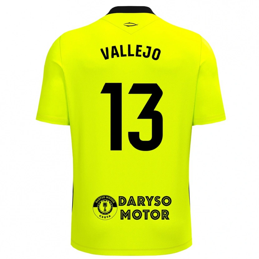 Danxen Män Guillermo Vallejo #13 Gul Grön Svart Målvaktströja 2025/26 T-tröja