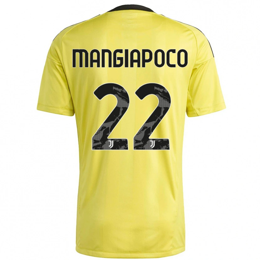 Danxen Män Stefano Mangiapoco #22 Gul Vit Målvaktströja 2025/26 T-tröja