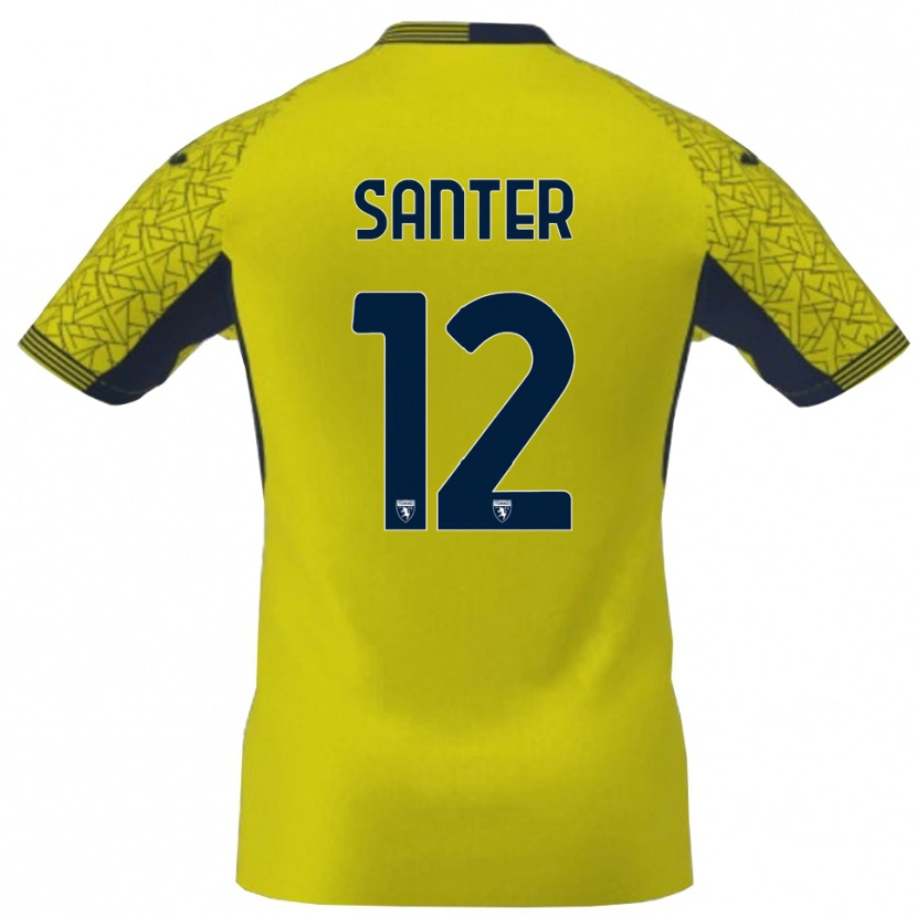 Danxen Män Leonardo Santer #12 Gul Svart Målvaktströja 2025/26 T-tröja
