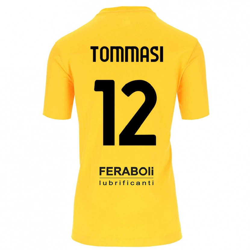 Danxen Män Francesco Tommasi #12 Gul Svart Målvaktströja 2025/26 T-tröja