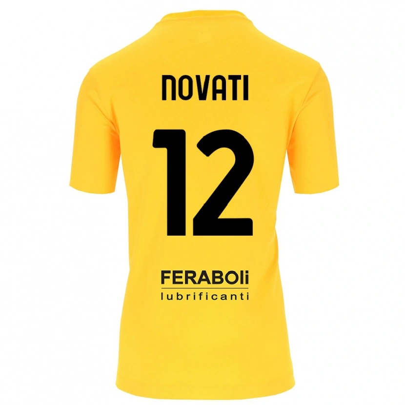 Danxen Män Lorenzo Novati #12 Gul Svart Målvaktströja 2025/26 T-tröja