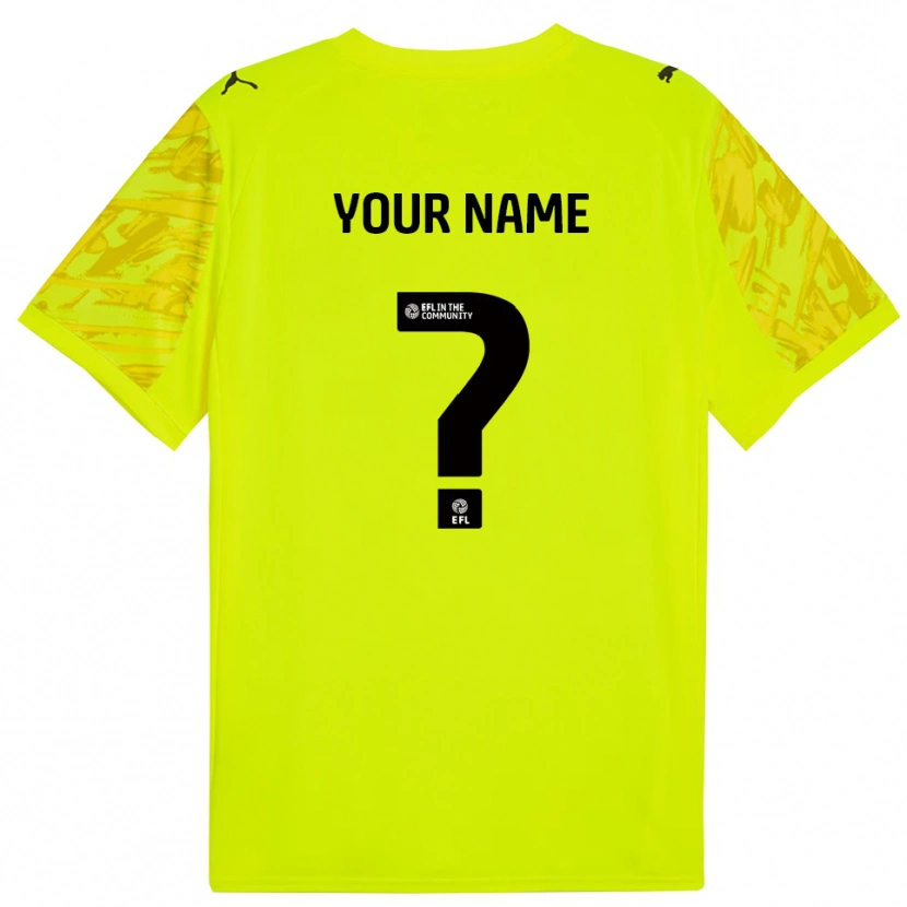 Danxen Kvinnor Rotherham United Fluorescerande Grön Svart Målvaktströja 2025/26 T-tröja