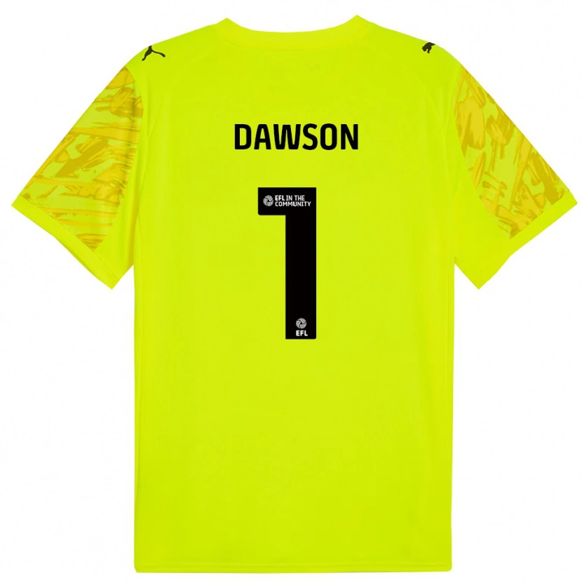Danxen Kvinnor Cameron Dawson #1 Fluorescerande Grön Svart Målvaktströja 2025/26 T-tröja