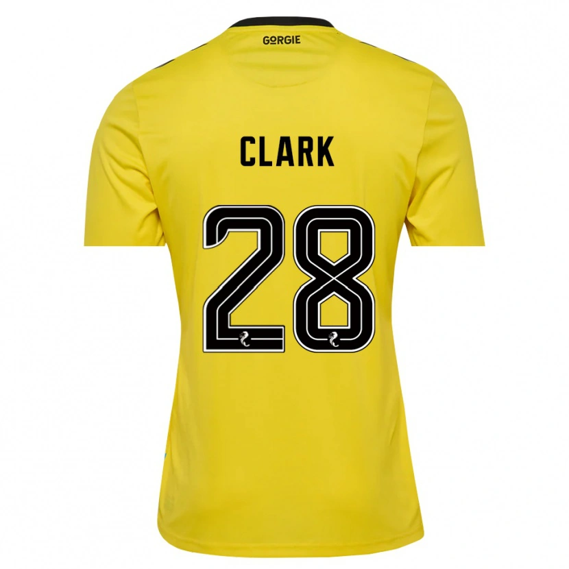Danxen Kvinnor Zander Clark #28 Gul Röd Svart Målvaktströja 2025/26 T-tröja