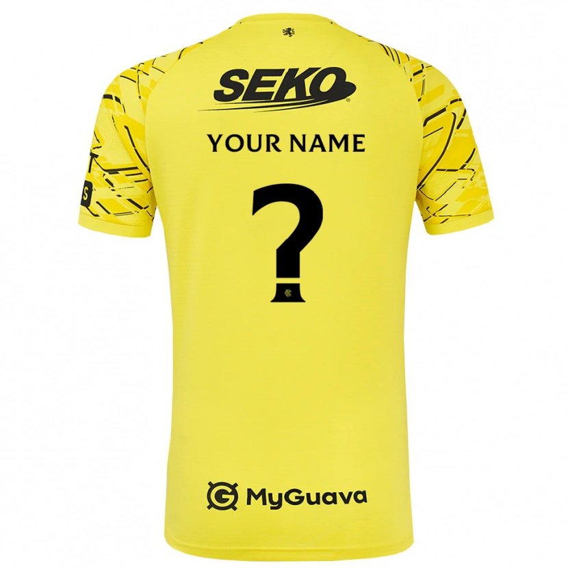 Danxen Kvinnor Rangers FC Gul Svart Målvaktströja 2025/26 T-tröja