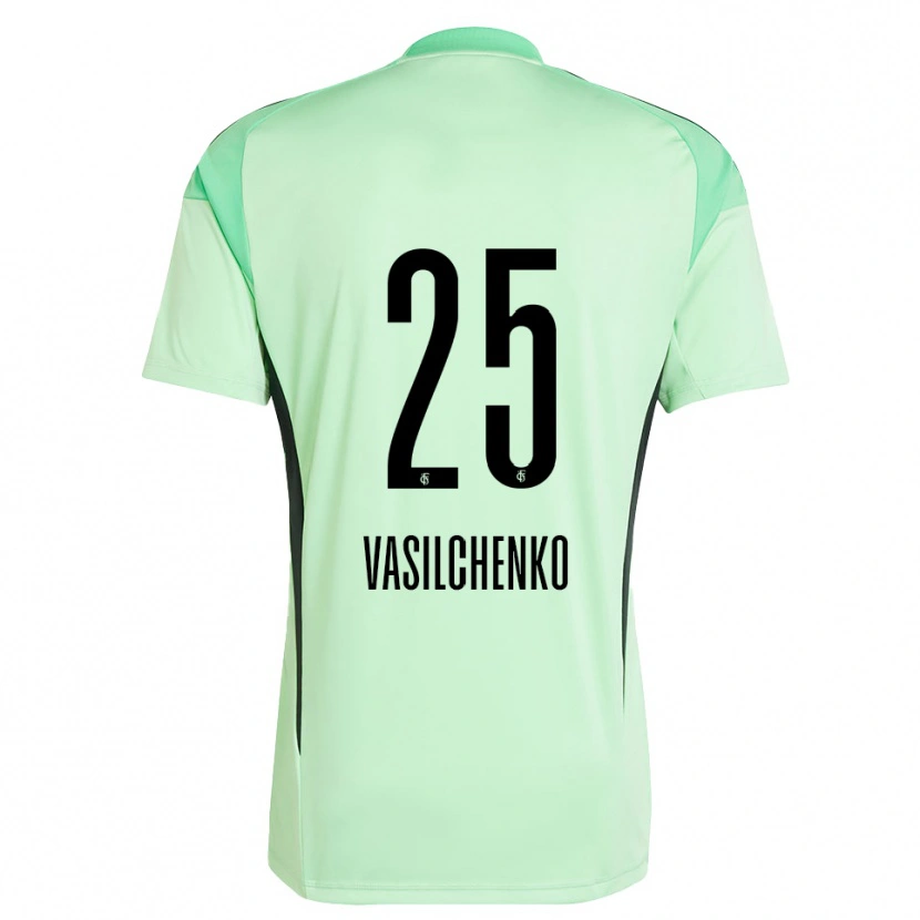 Danxen Kvinnor Leonard Vasilchenko #25 Ljusgrön Svart Målvaktströja 2025/26 T-tröja