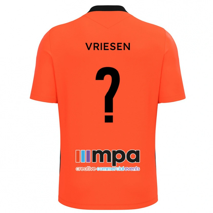 Danxen Kvinnor Fabian Vriesen #0 Orange Svart Målvaktströja 2025/26 T-tröja