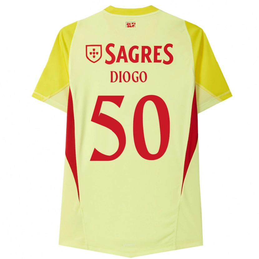 Danxen Kvinnor Diogo Ferreira #50 Gul Röd Målvaktströja 2025/26 T-tröja