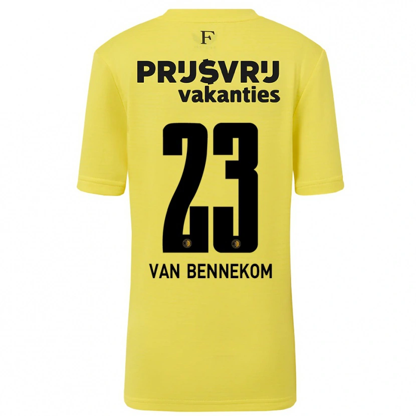 Danxen Kvinnor Duron van Bennekom #23 Gul Svart Målvaktströja 2025/26 T-tröja