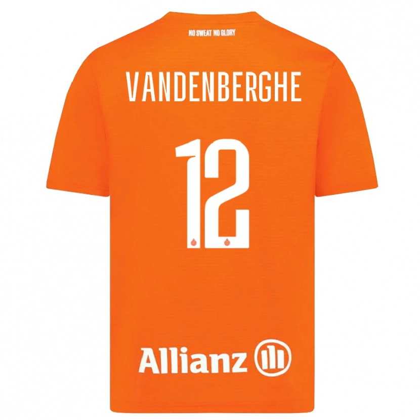 Danxen Kvinnor Xander Vandenberghe #12 Orange Vit Målvaktströja 2025/26 T-tröja