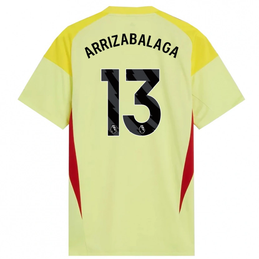 Danxen Kvinnor Kepa Arrizabalaga #13 Gul Röd Svart Målvaktströja 2025/26 T-tröja