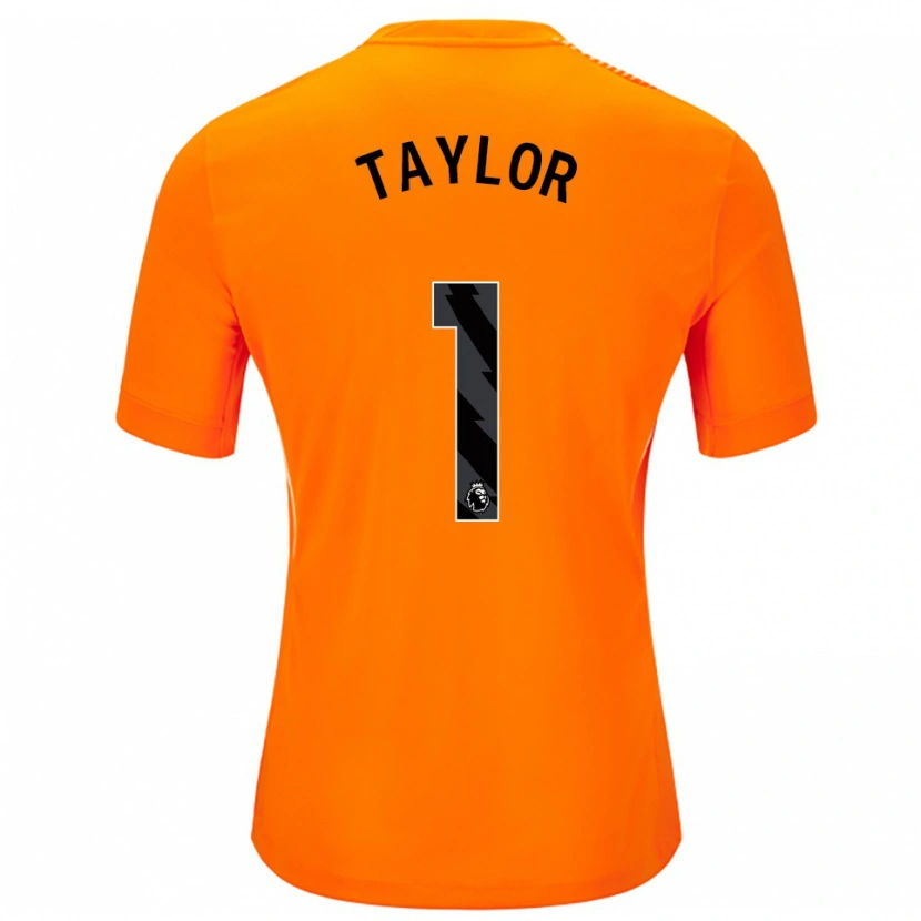Danxen Kvinnor Finley Taylor #1 Orange Svart Målvaktströja 2025/26 T-tröja
