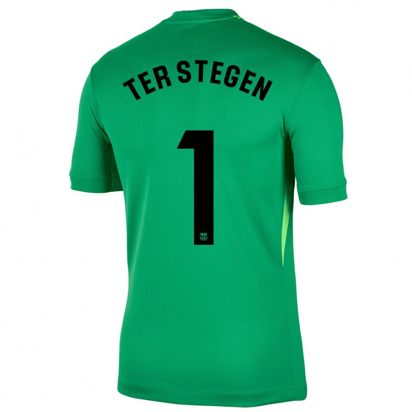 Danxen Kvinnor Marc-André ter Stegen #1 Grön Svart Målvaktströja 2025/26 T-tröja