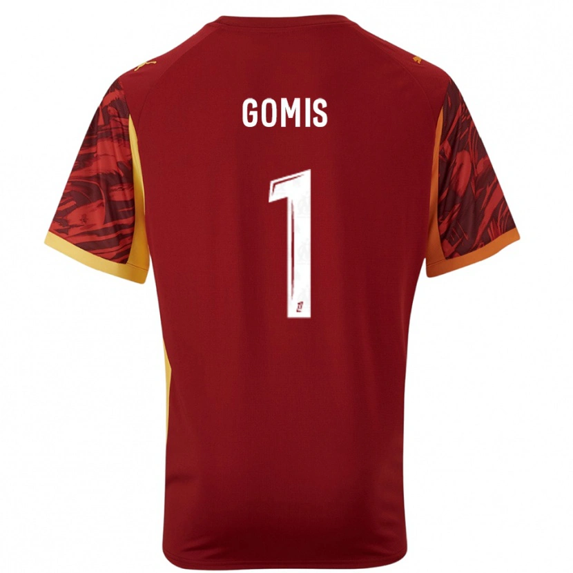 Danxen Kvinnor Ibrahim Gomis #1 Burgundy Brun Målvaktströja 2025/26 T-tröja