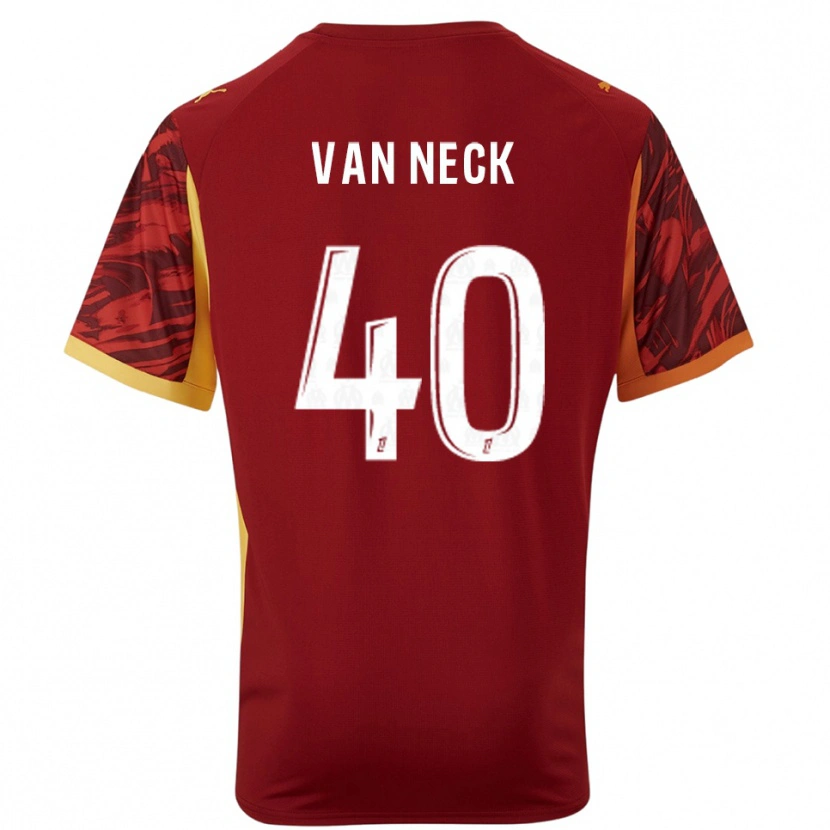 Danxen Kvinnor Jelle Van Neck #40 Burgundy Brun Målvaktströja 2025/26 T-tröja