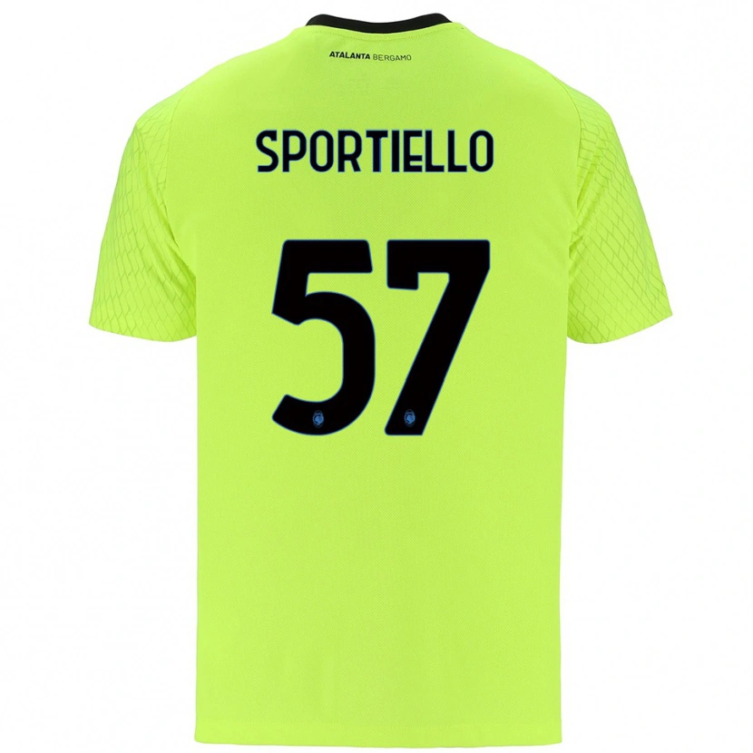 Danxen Kvinnor Marco Sportiello #57 Gul Grön Röd Målvaktströja 2025/26 T-tröja