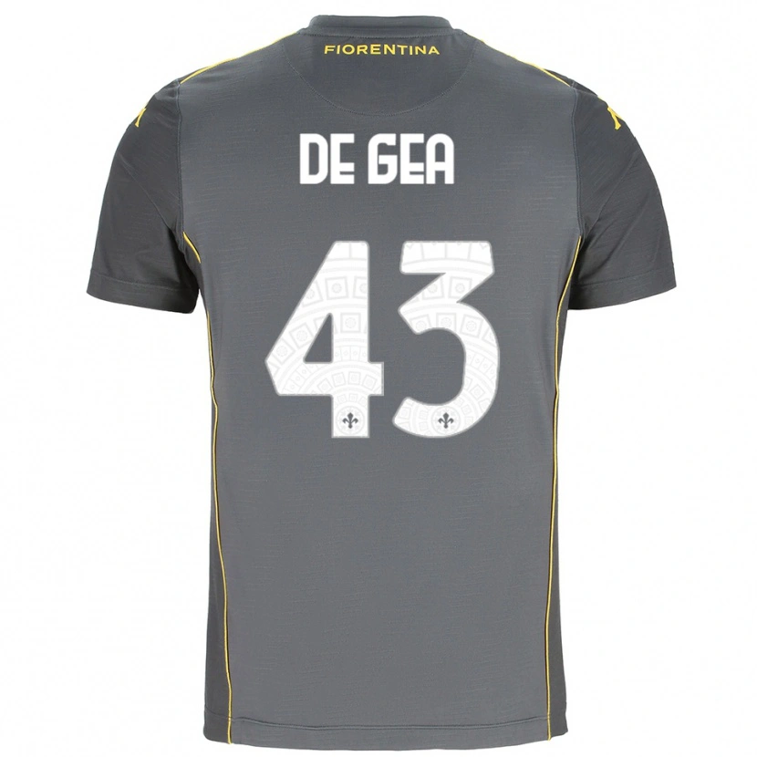 Danxen Kvinnor David de Gea #43 Mörkgrå Gul Målvaktströja 2025/26 T-tröja