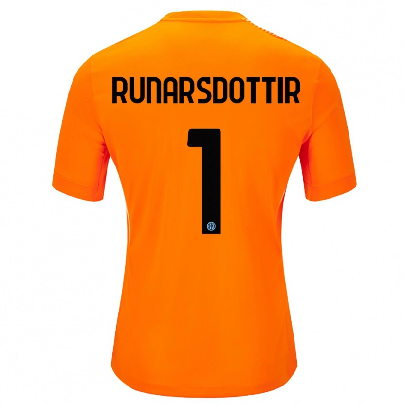 Danxen Kvinnor Cecilía Rán Rúnarsdóttir #1 Ljus Orange Svart Målvaktströja 2025/26 T-tröja