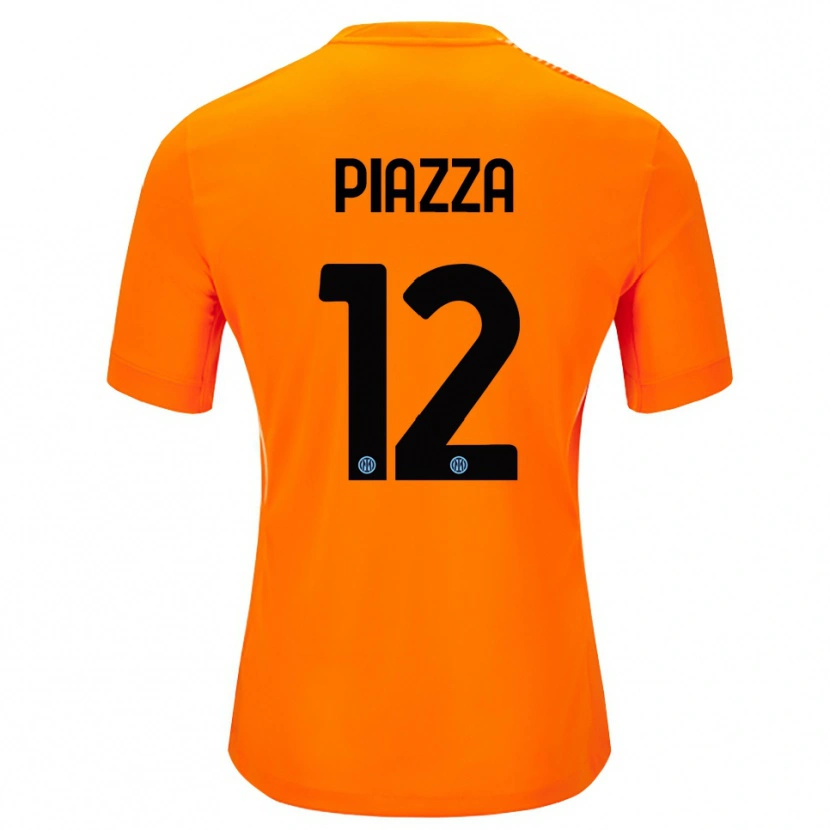 Danxen Kvinnor Alessia Piazza #12 Ljus Orange Svart Målvaktströja 2025/26 T-tröja
