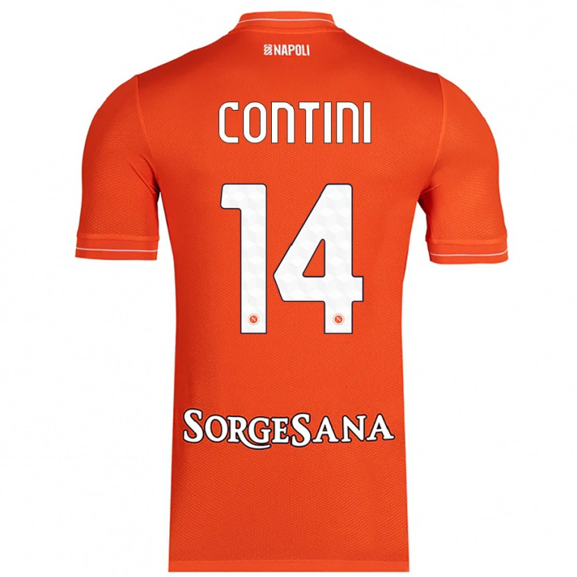 Danxen Kvinnor Nikita Contini #14 Orange Röd Vit Målvaktströja 2025/26 T-tröja