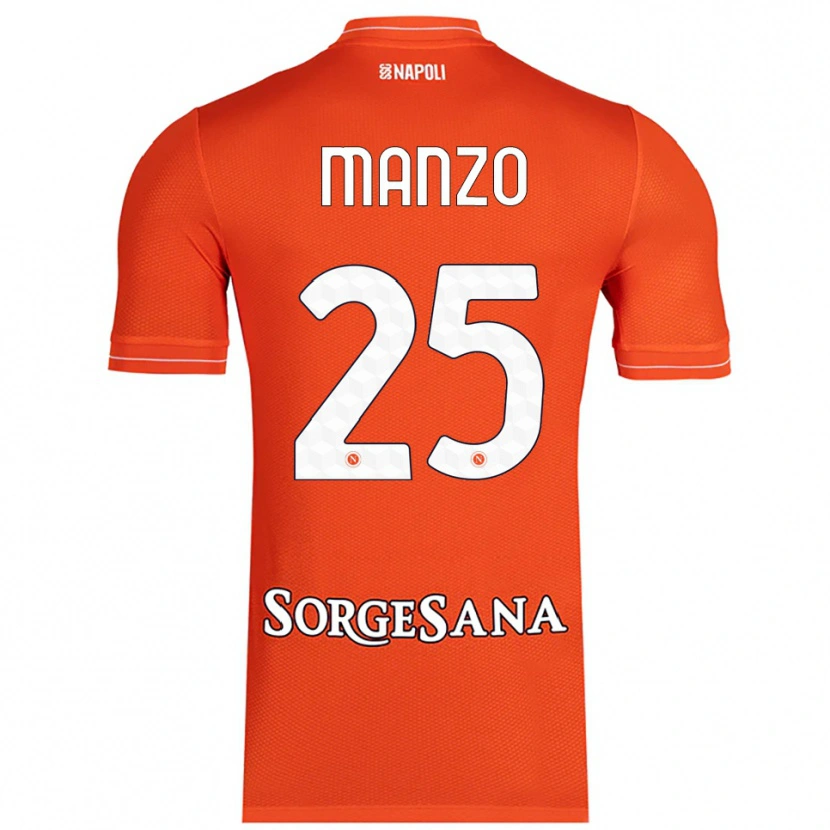 Danxen Kvinnor Alessia Manzo #25 Orange Röd Vit Målvaktströja 2025/26 T-tröja