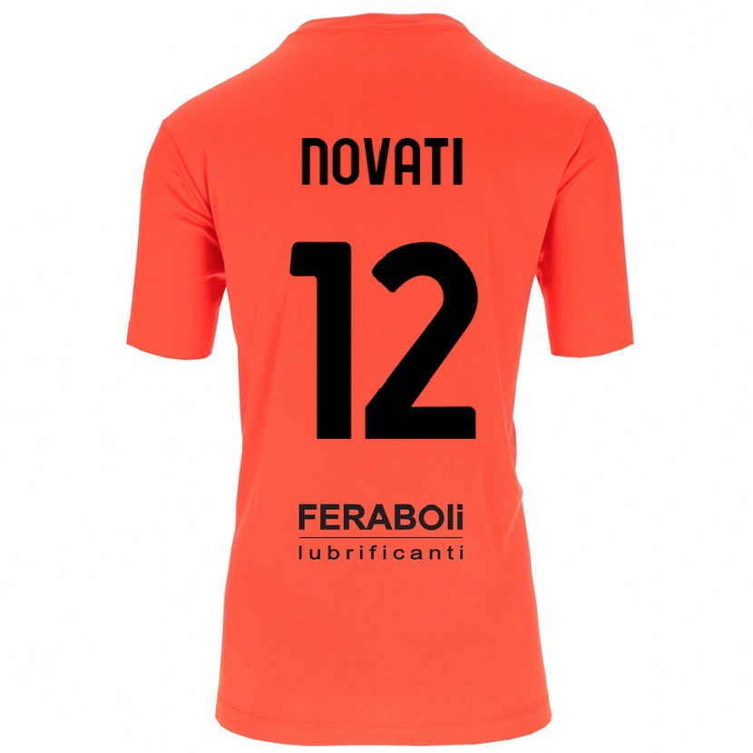 Danxen Kvinnor Lorenzo Novati #12 Orange Röd Svart Målvaktströja 2025/26 T-tröja