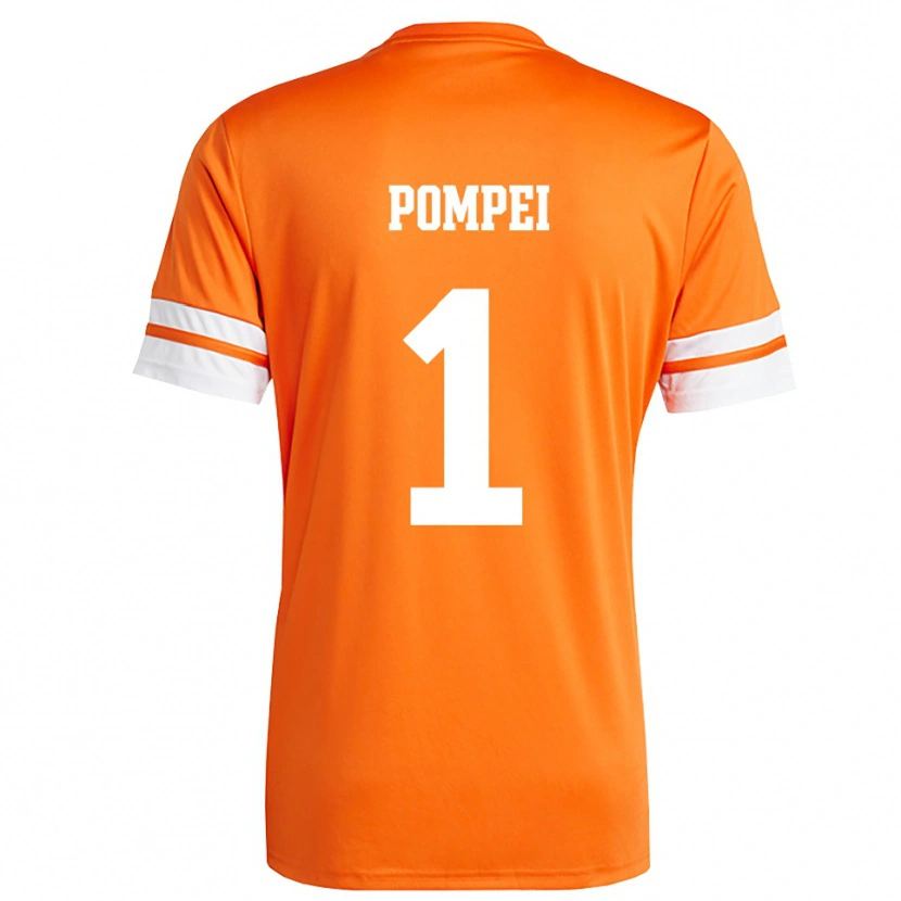Danxen Kvinnor Thomas Pompei #1 Orange Vit Målvaktströja 2025/26 T-tröja