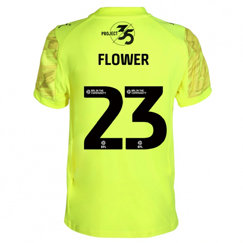Danxen Kvinnor Jack Flower #23 Fluorescerande Grön Svart Målvaktströja 2025/26 T-tröja
