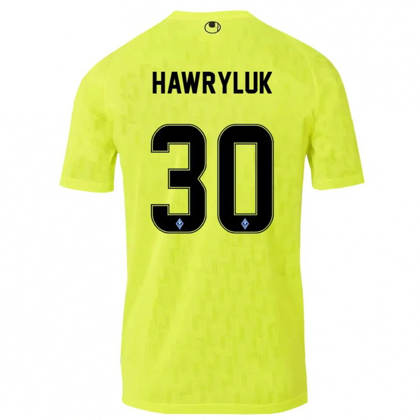 Danxen Kvinnor Lucien Hawryluk #30 Gul Svart Målvaktströja 2025/26 T-tröja