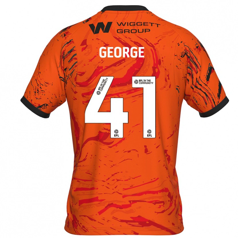 Danxen Kvinnor George Evans #41 Orange Svart Målvaktströja 2025/26 T-tröja