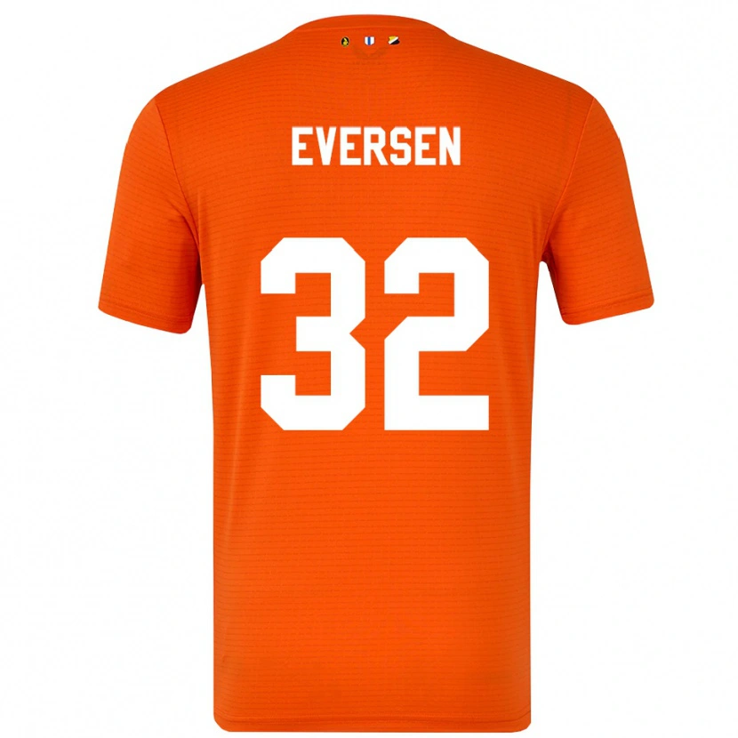 Danxen Kvinnor Justin Eversen #32 Orange Svart Målvaktströja 2025/26 T-tröja