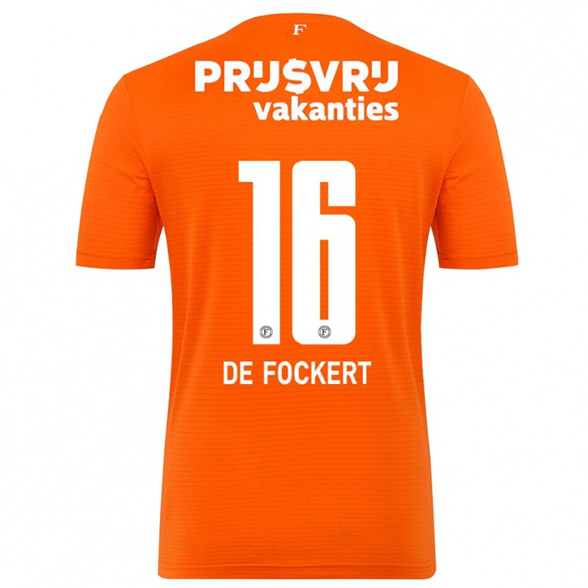 Danxen Kvinnor Maarten de Fockert #16 Orange Svart Målvaktströja 2025/26 T-tröja