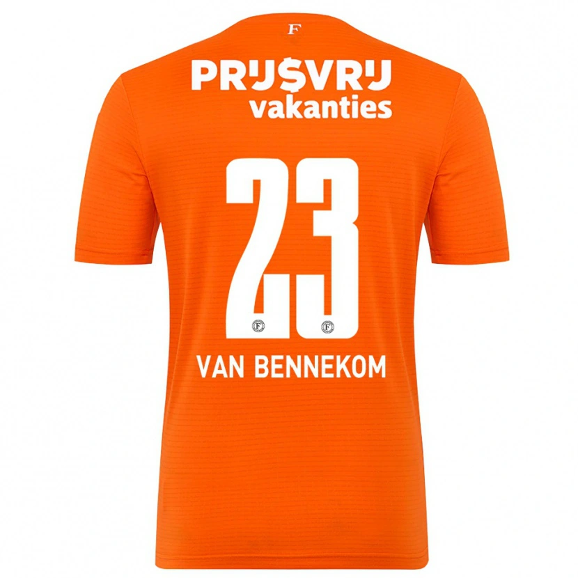 Danxen Kvinnor Duron van Bennekom #23 Orange Svart Målvaktströja 2025/26 T-tröja
