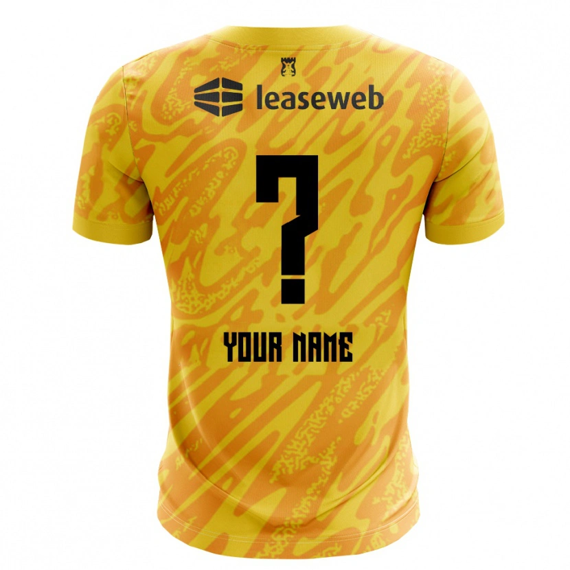 Danxen Kvinnor AZ Alkmaar Orange Gul Svart Målvaktströja 2025/26 T-tröja