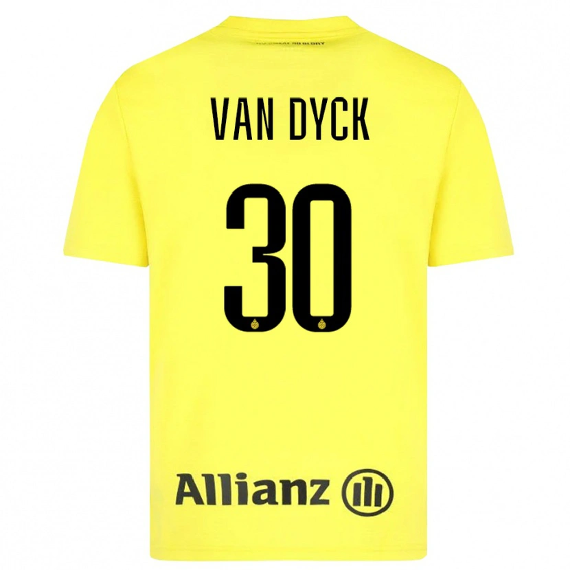 Danxen Kvinnor Nell Van Dyck #30 Gul Svart Målvaktströja 2025/26 T-tröja