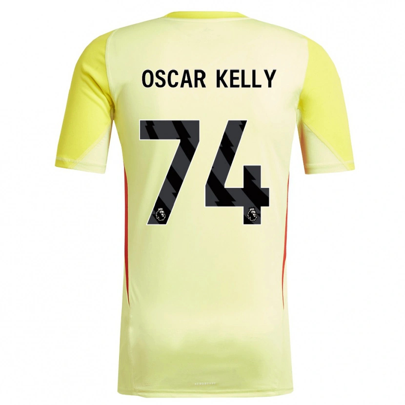Danxen Kvinnor Oscar Kelly #74 Gul Röd Målvaktströja 2025/26 T-tröja
