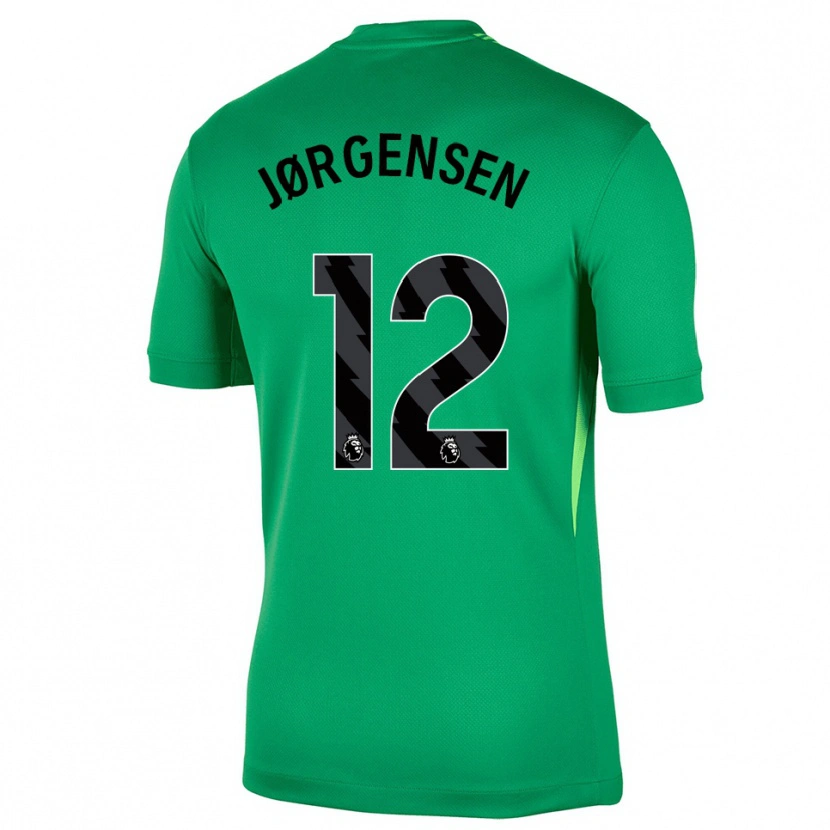 Danxen Kvinnor Filip Jørgensen #12 Grön Svart Målvaktströja 2025/26 T-tröja