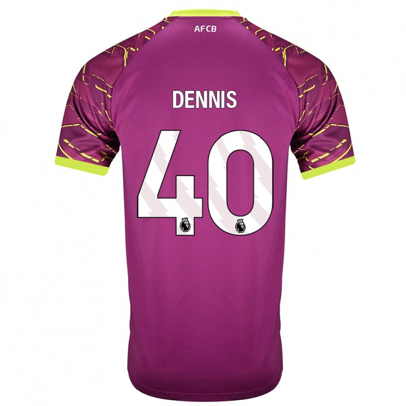 Danxen Kvinnor Will Dennis #40 Mörk Magenta Målvaktströja 2025/26 T-tröja
