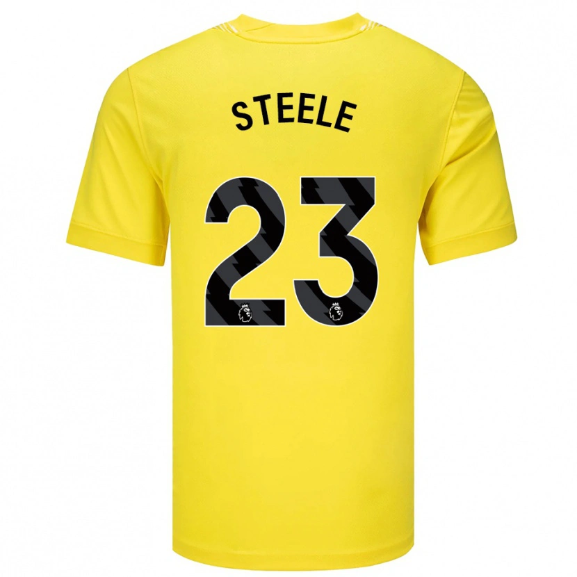 Danxen Kvinnor Jason Steele #23 Gul Svart Målvaktströja 2025/26 T-tröja
